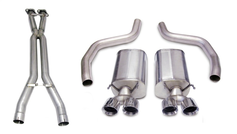Chevrolet Corvette Performance Exhaust - Dual Rear Exit - CORSA Performance - Sport Cat-Back w/ Twin 4.0in Tips - Black - `06-`11 Chevrolet Corvette Performance Exhaust - Dual Rear Exit - CORSA Performance - Sport Cat-Back w/ Twin 4.0in Tips - Black - `06-`11